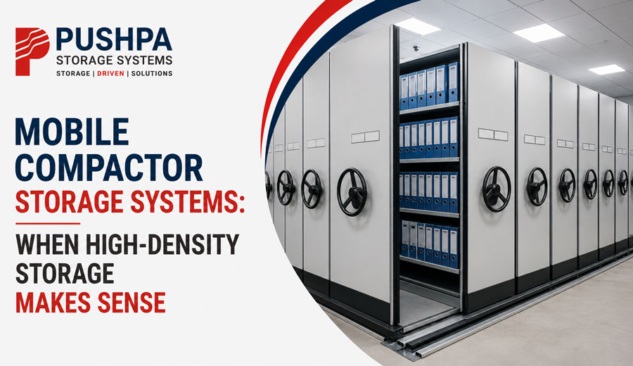 Mobile compactor storage system for high-density file and inventory storage